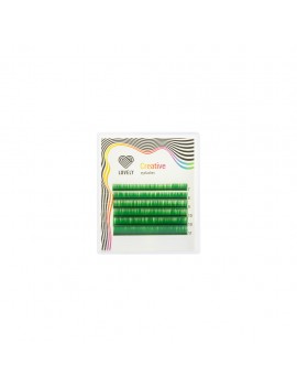 Ресницы для наращивания Lovely Green color MINI - 6 линий Mix