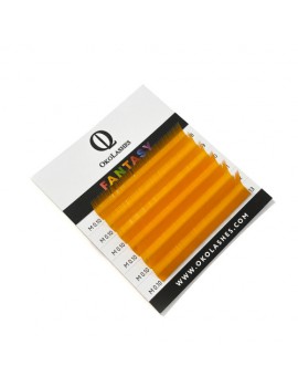 Ресницы для наращивания OkoLashes Fantasy апельсин Mix D 0.10 7-12 mm