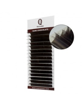 Ресницы для наращивания OkoLashes Dark Chocolate L 0.07 7-14 mm