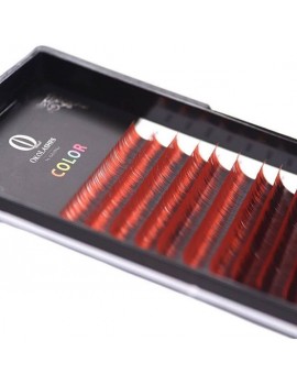 Ресницы OkoLashes Color Red-Black красно-черные С 0.10 8-14 mm