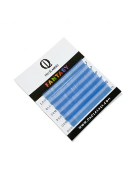 Ресницы для наращивания OkoLashes Fantasy Ice Blue D 0.10 7-12 mm
