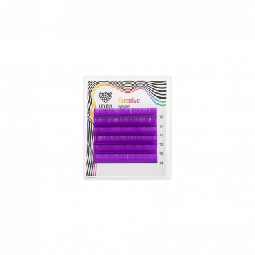 Ресницы Lovely Purple MINI - 6 линий Mix L+ 0.07 7-11mm