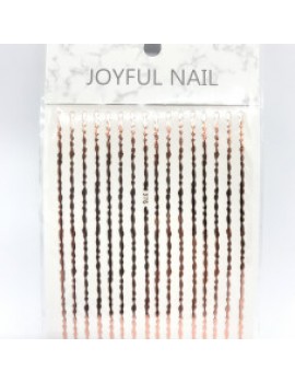 Наклейки 3D "Joyful Nail" 376, розовое золото