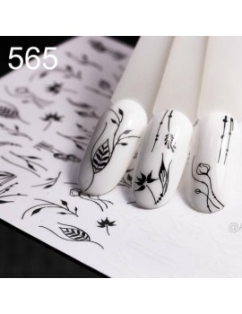 Наклейки 3D Art-A F565, бело-черные