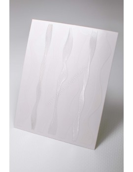 Наклейки 3D "Волна" Nail Art Sticker, бело-серебряные