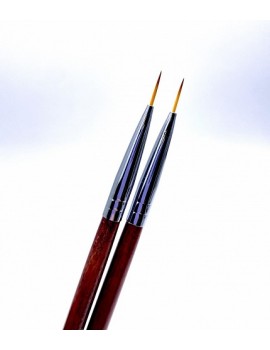Кисть Nail Art для дизайна "волосок" 11 мм красное дерево (в тубе)
