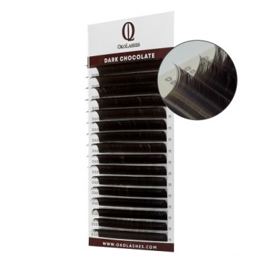 Ресницы для наращивания OkoLashes Dark Chocolate M 0.07 6-14 mm